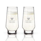 Raye Crystal Weighted Stemless Champagne Flutes, Set of 2