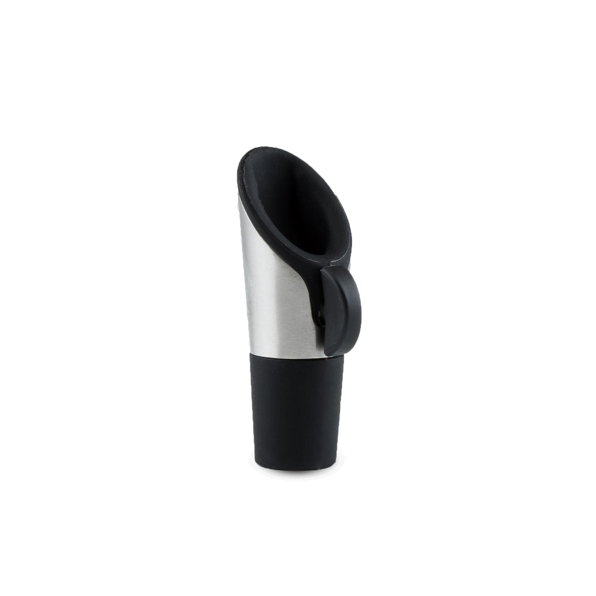 Stopper + Pourer with Easy Twist Knob in Stainless Steel