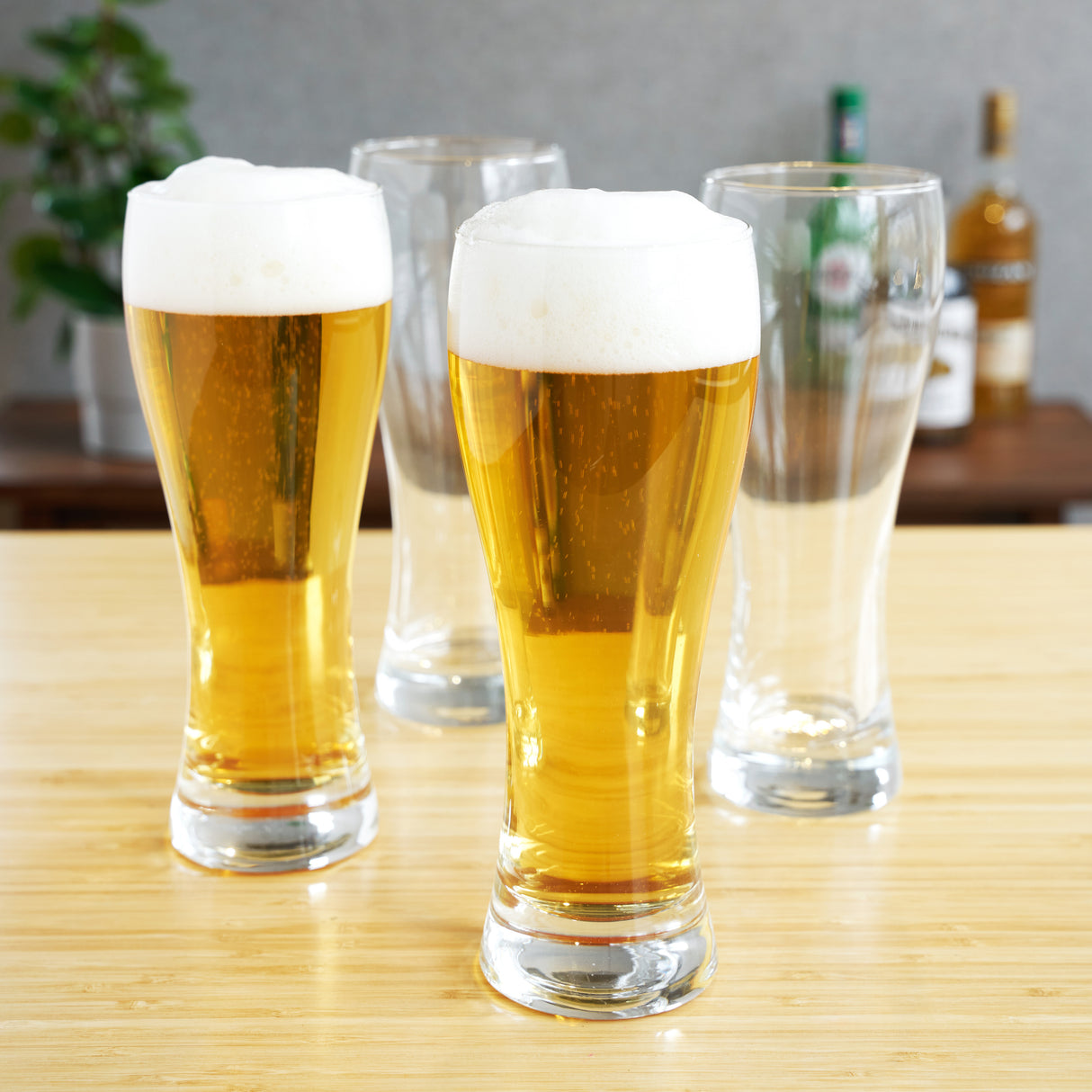 Wheat Beer Glasses, Set of 4