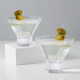 Raye Crystal Heavy Base Martini Glasses, Set of 2