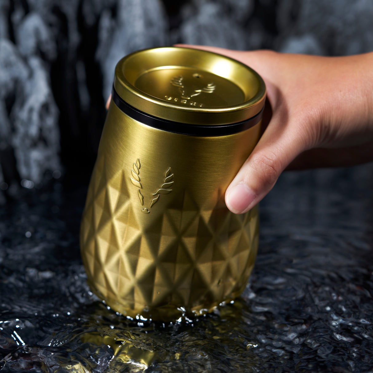 Paragon Stainless Steel Wine Tumbler in Gold