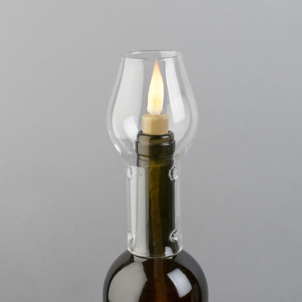 Glass Hurricane Bottle Lamp