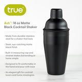 Ash Cocktail Shaker in Matte Black