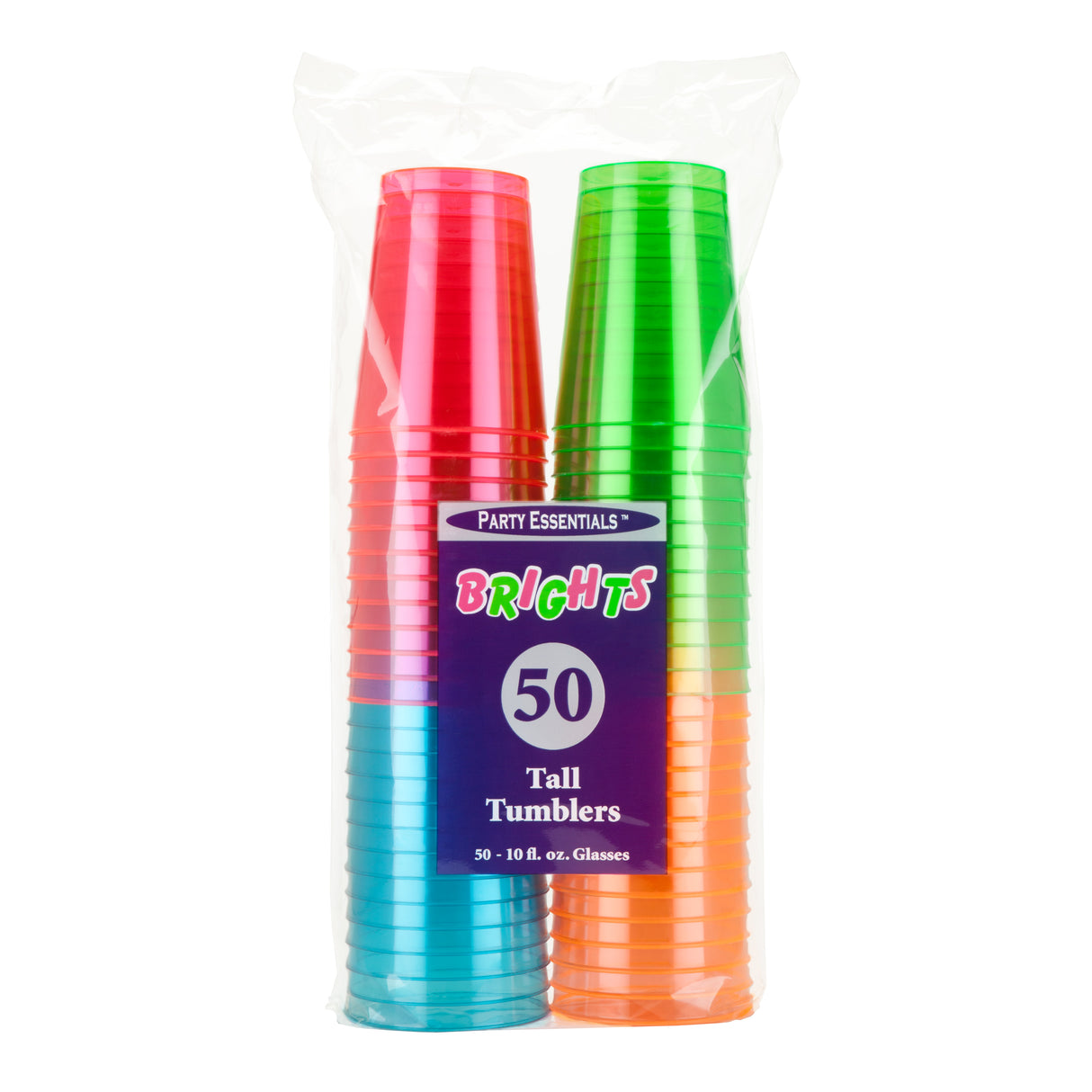 Party Essentials Neon 10 oz Tumblers , Set of 50