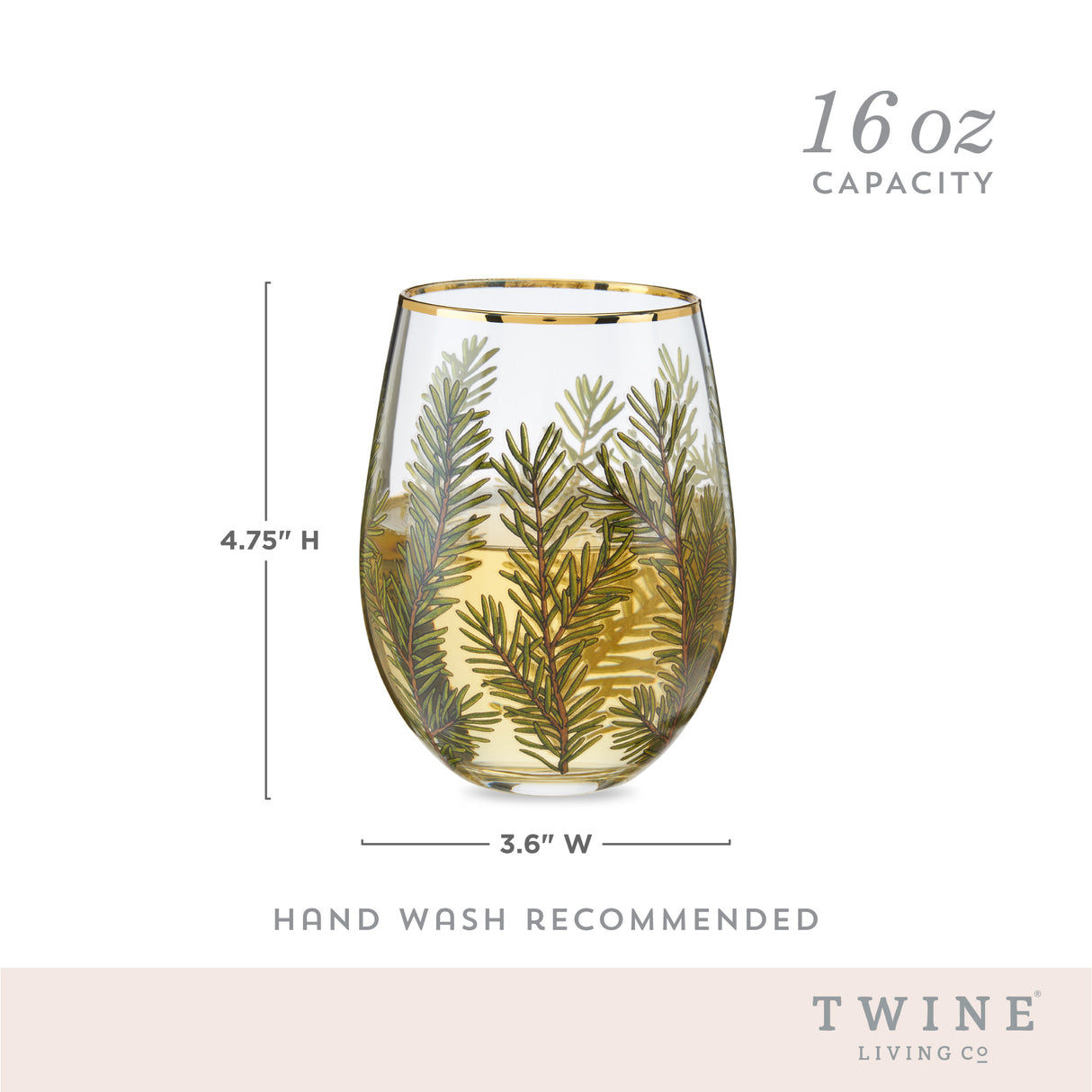 Woodland Stemless Wine Glasses, Set of 2