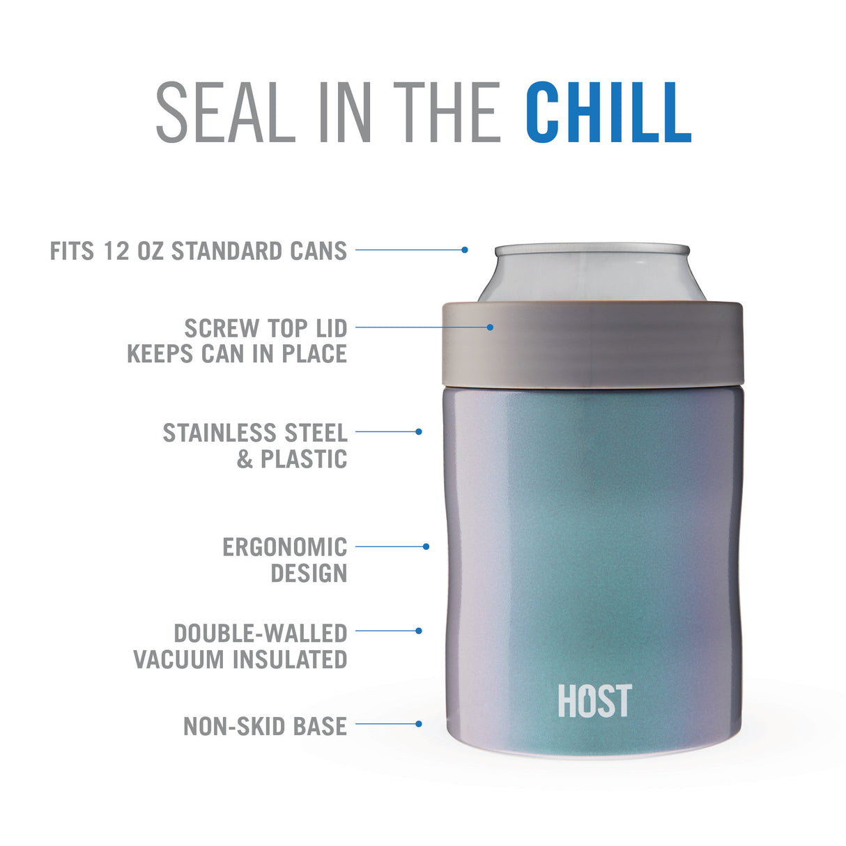 Stay-Chill Standard Can Cooler in Space Gray