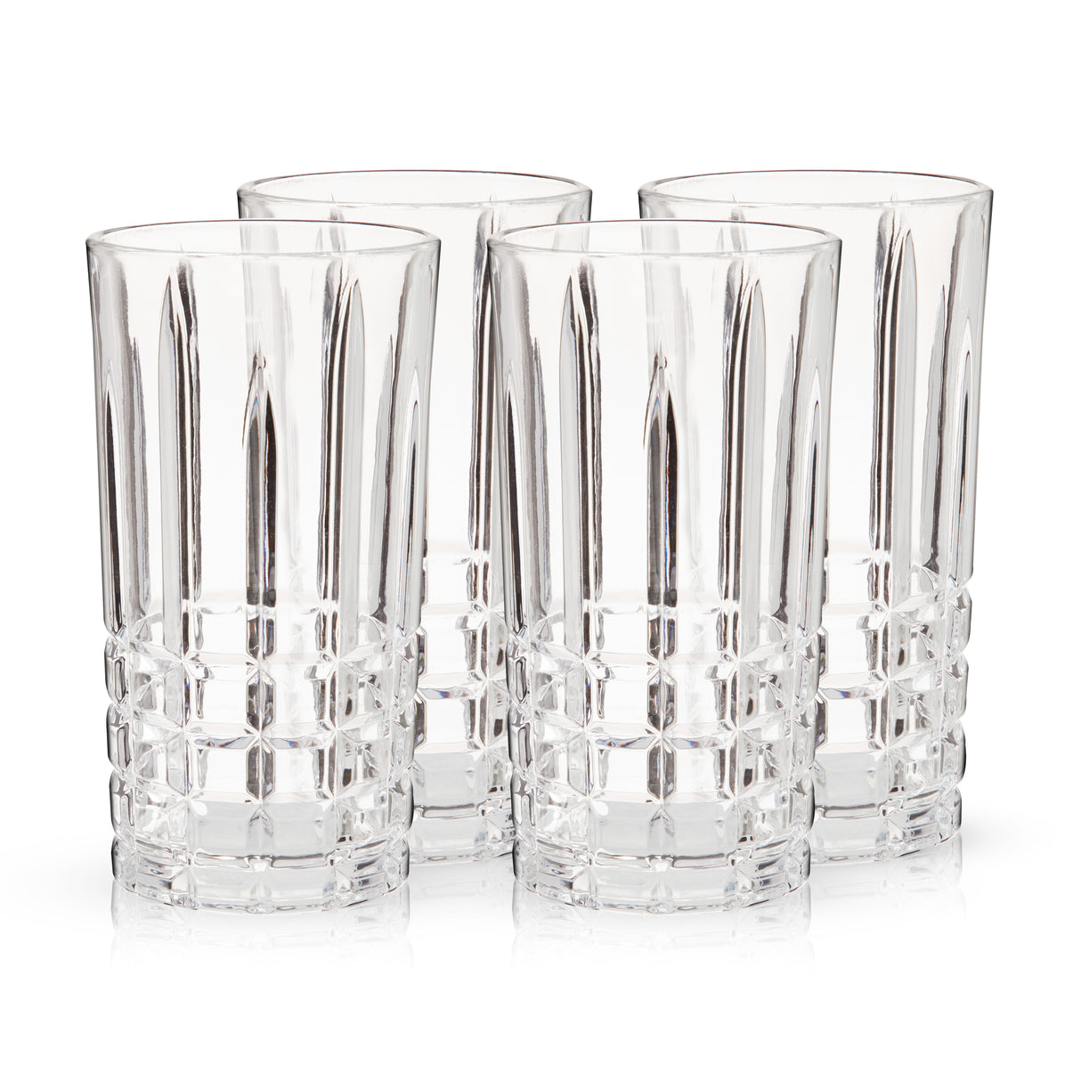 Highland Crystal Highball Tumblers, Set of 4