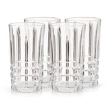 Highland Crystal Highball Tumblers, Set of 4