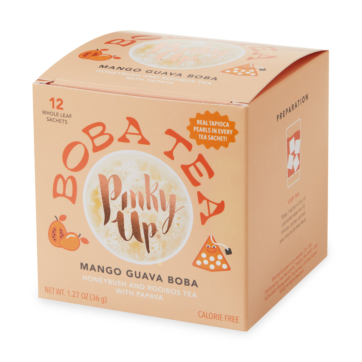 Mango Guava Boba Tea, 12 Sachets