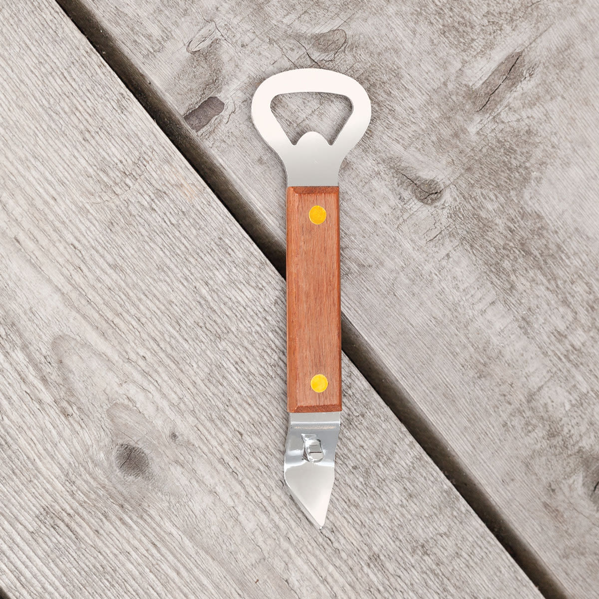 Church Key with Wood Handle