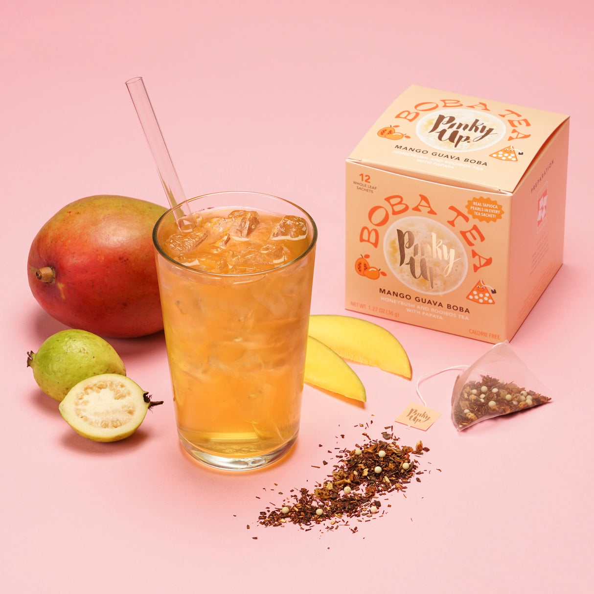 Mango Guava Boba Tea, 12 Sachets