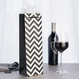 Chevron Single Bottle Wine Bag in Assorted Colors