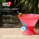 Martini FREEZE Cooling Cup in Punch Pink, Set of 2