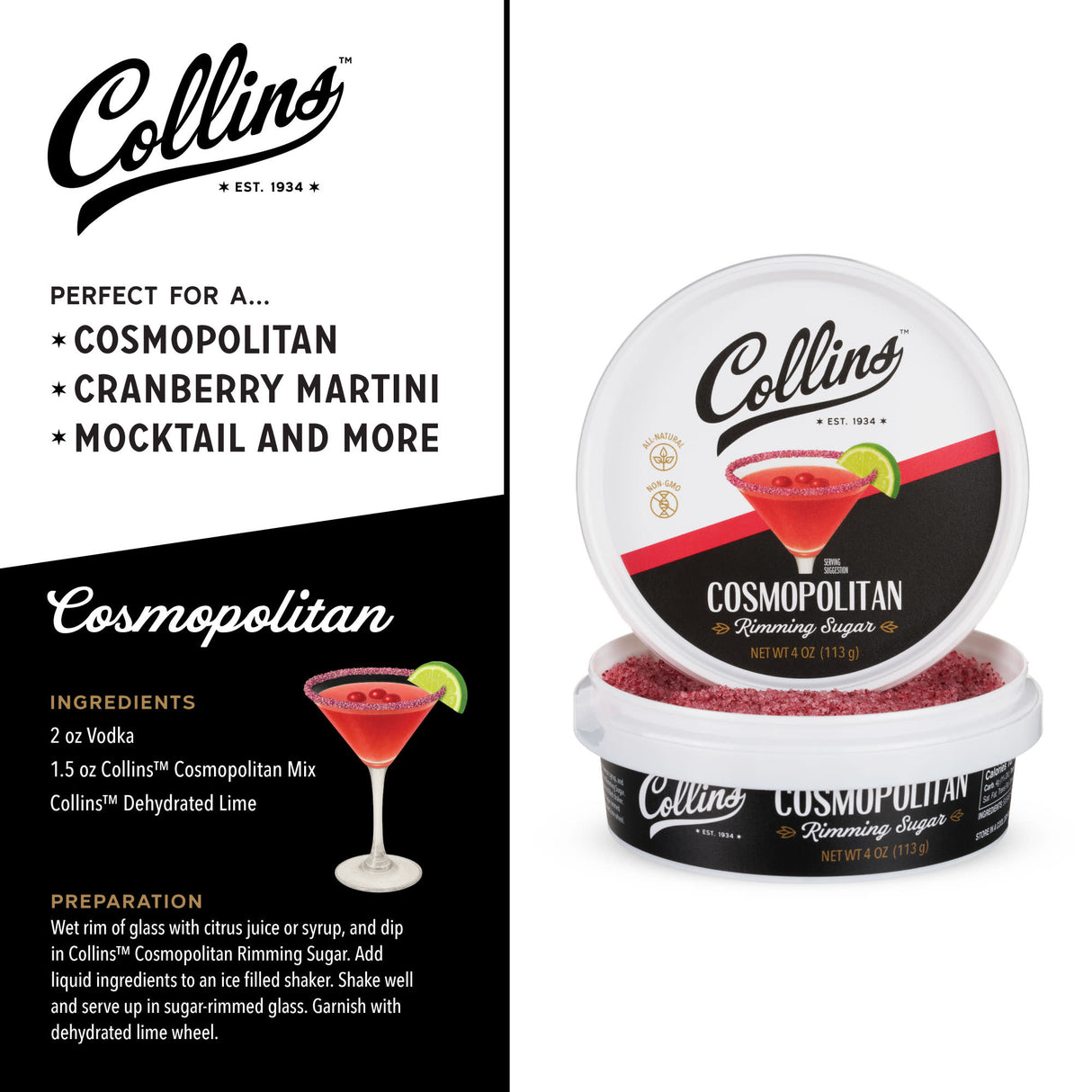Cosmopolitan Rimming Sugar, 4 oz