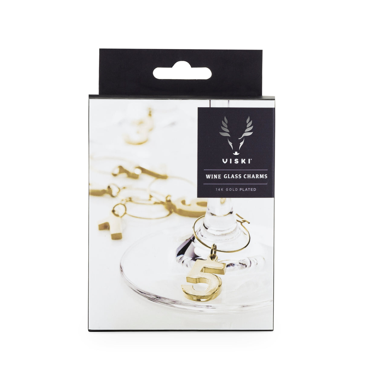 Belmont Wine Charms in Gold, Set of 6