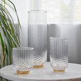 Deco Gatsby Highball Glasses, Set of 2