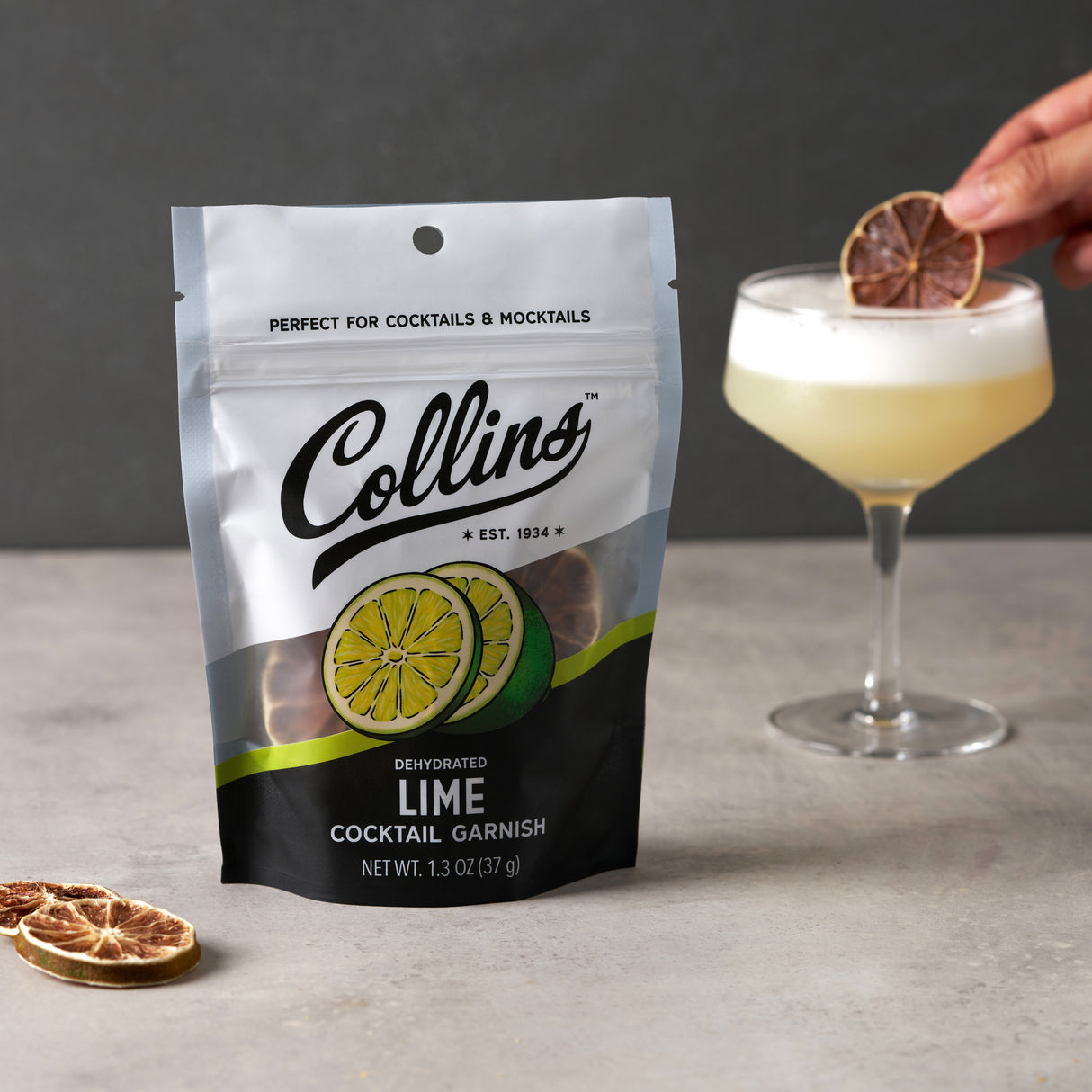 Dehydrated Lime Cocktail Garnish, 1.3 oz