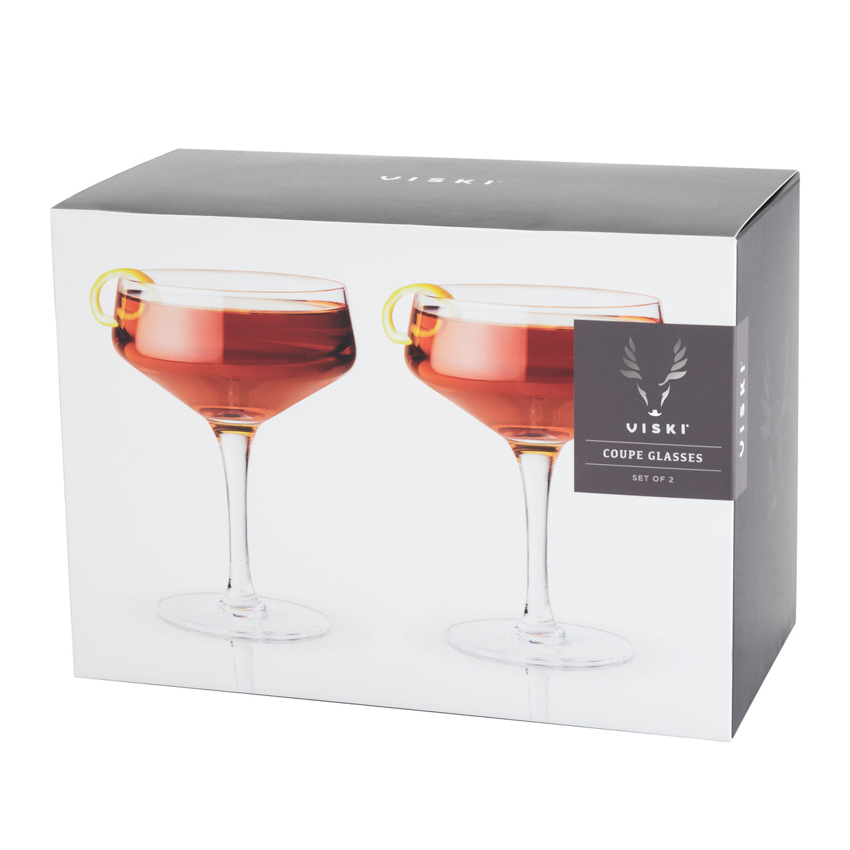 Raye Crystal Angled Coupe Glasses, Set of 2