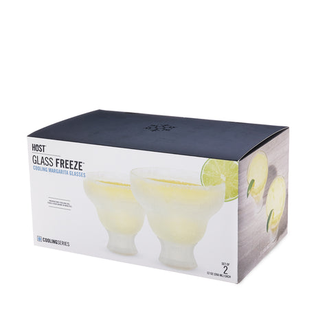 Glass FREEZE Margarita Cooling Cup, Set of 2