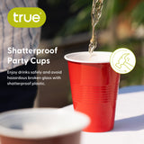 Party 16 oz Plastic Cups in Red, 24ct