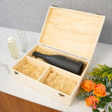 Celebrate Wood Champagne Box & Flutes Set