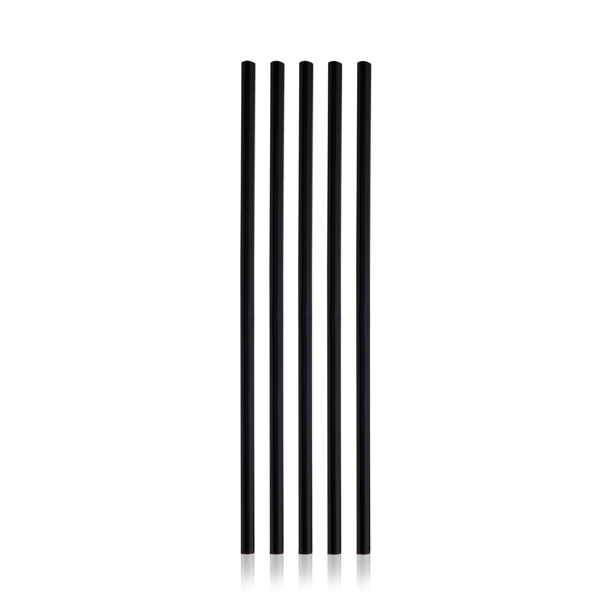 Party Cocktail Straws in Black, Set of 100