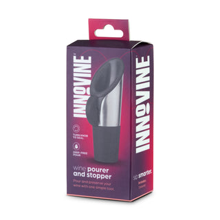 Wine Pourer and Stopper in Graphite