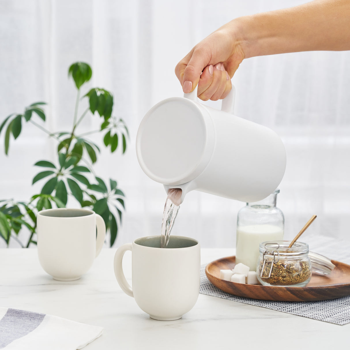 Jona Ceramic Teapot in Matte White