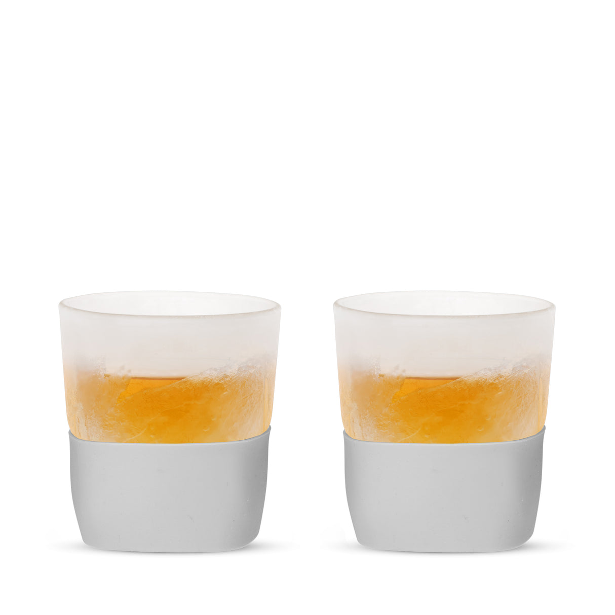 Glass FREEZE Whiskey Cooling Cup in Gray, Set of 2