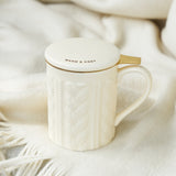 Annette Knit Ceramic Tea Infuser Mug