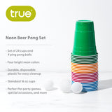 Party Beer Pong Kit in Assorted Neon Colors