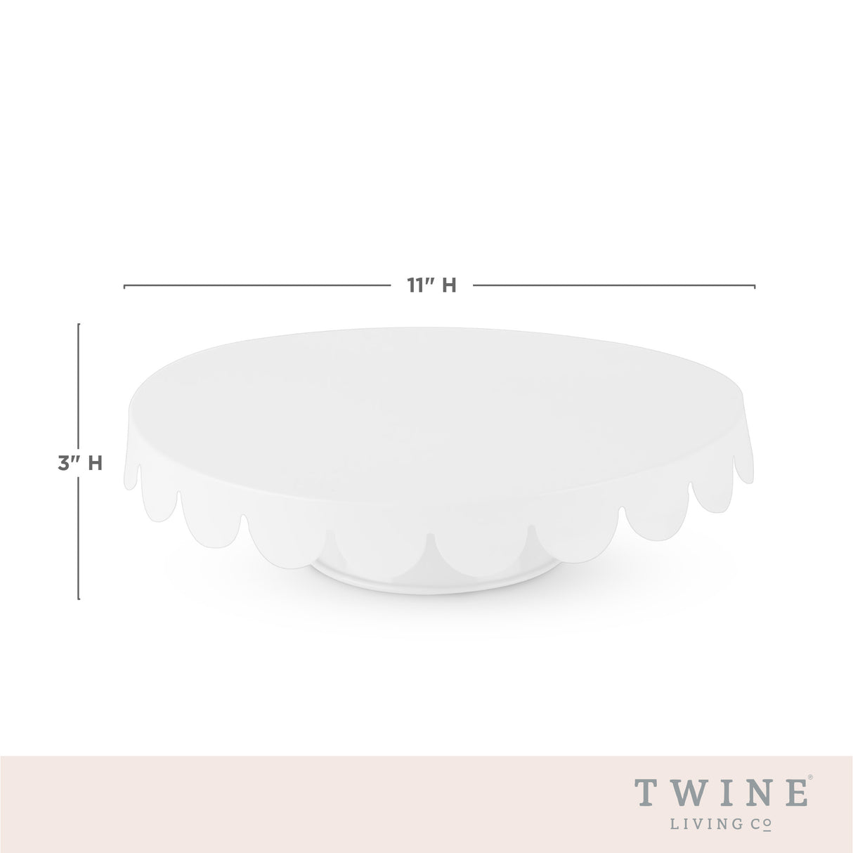 Metal Cake Stand in White