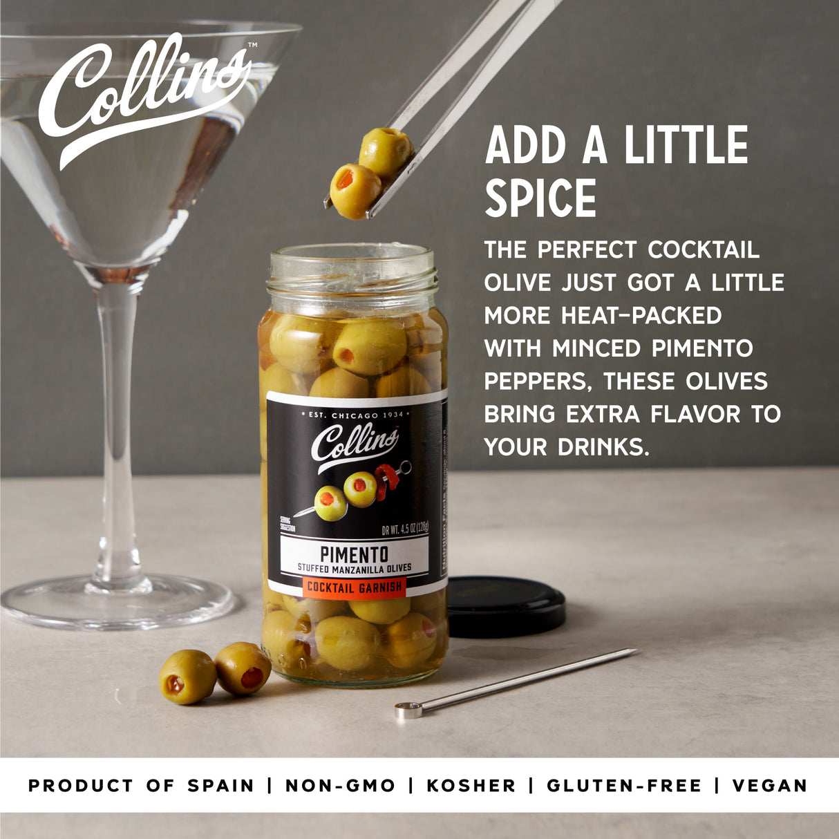 Manzanilla Pimento Stuffed Olives, 5 oz