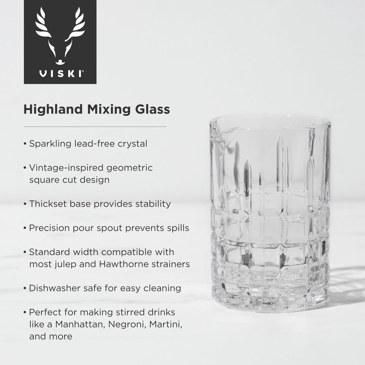 Highland Crystal Mixing Glass