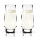 Raye Crystal Weighted Stemless Champagne Flutes, Set of 2