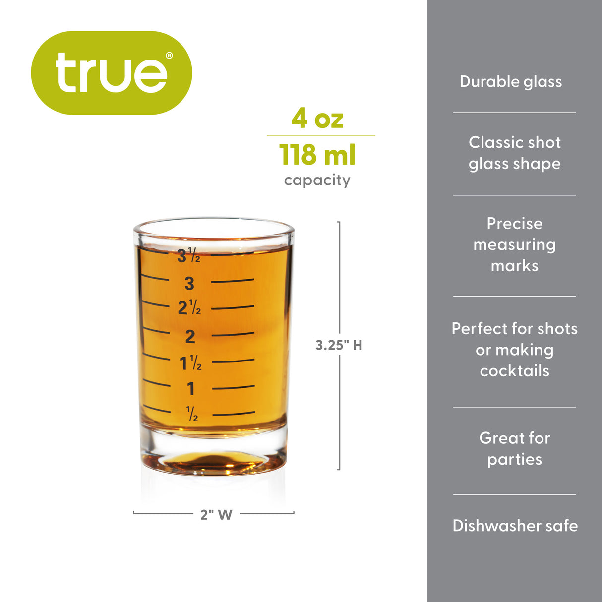 Slam 4 oz Measured Shot Glass