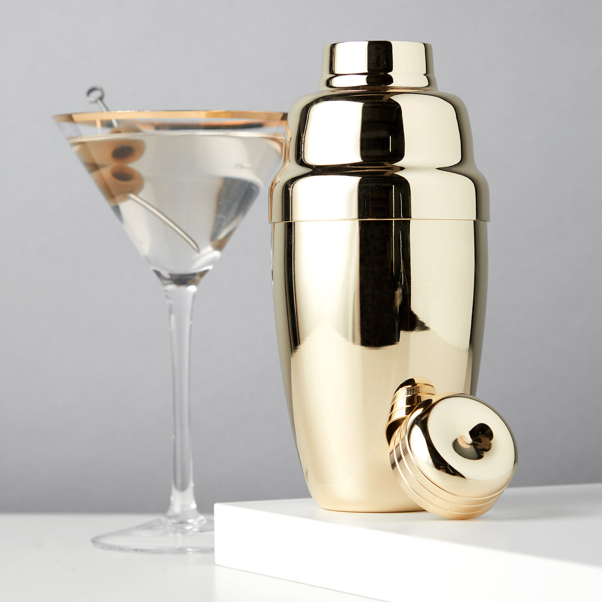 Belmont Heavyweight Cocktail Shaker in Gold