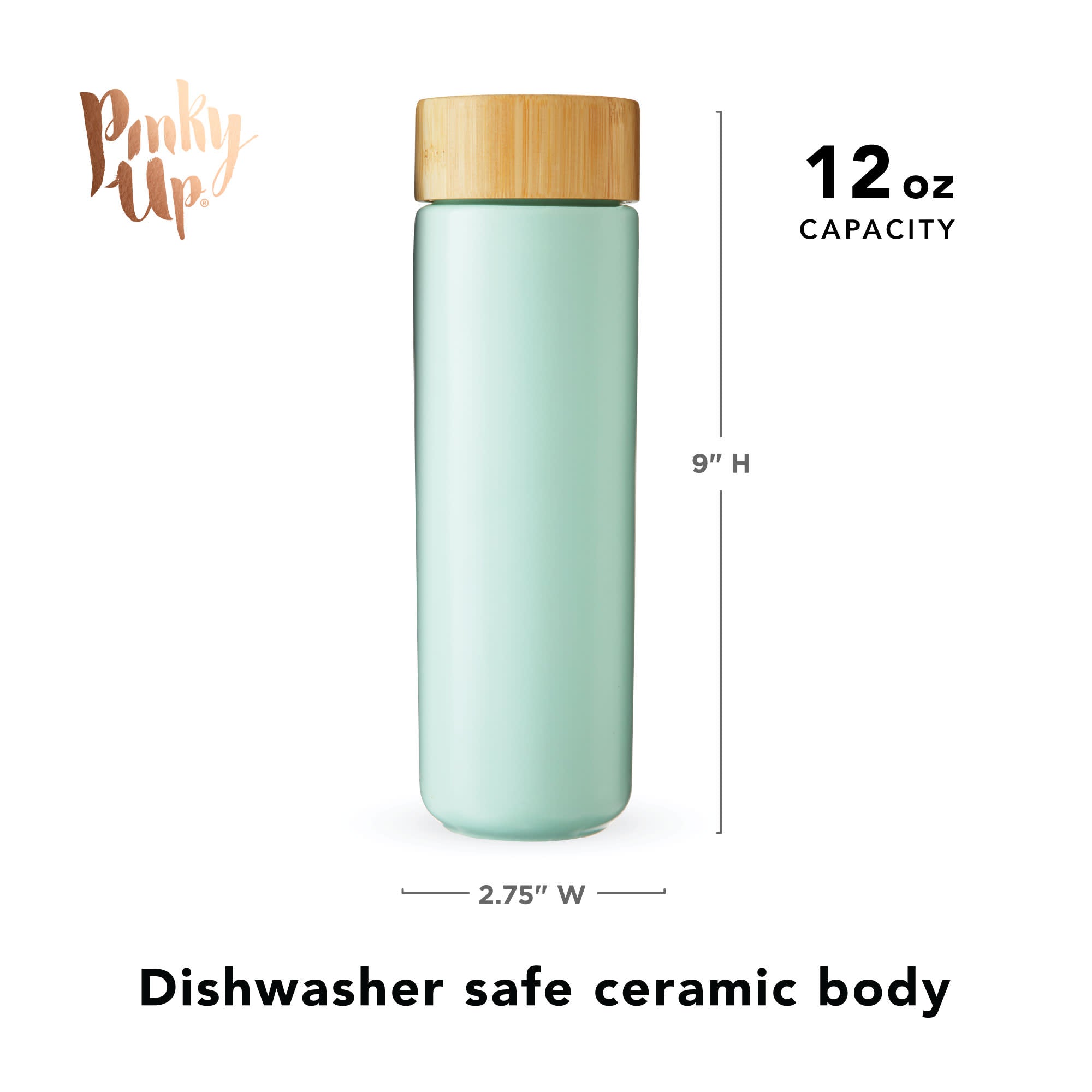 Tatyana Ceramic Travel Infuser Mug in Turquoise - Thumbnail 4