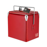 Vintage Metal Cooler in Red