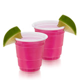 Party 1.75 oz Mini Plastic Cups in Pink, Set of 20