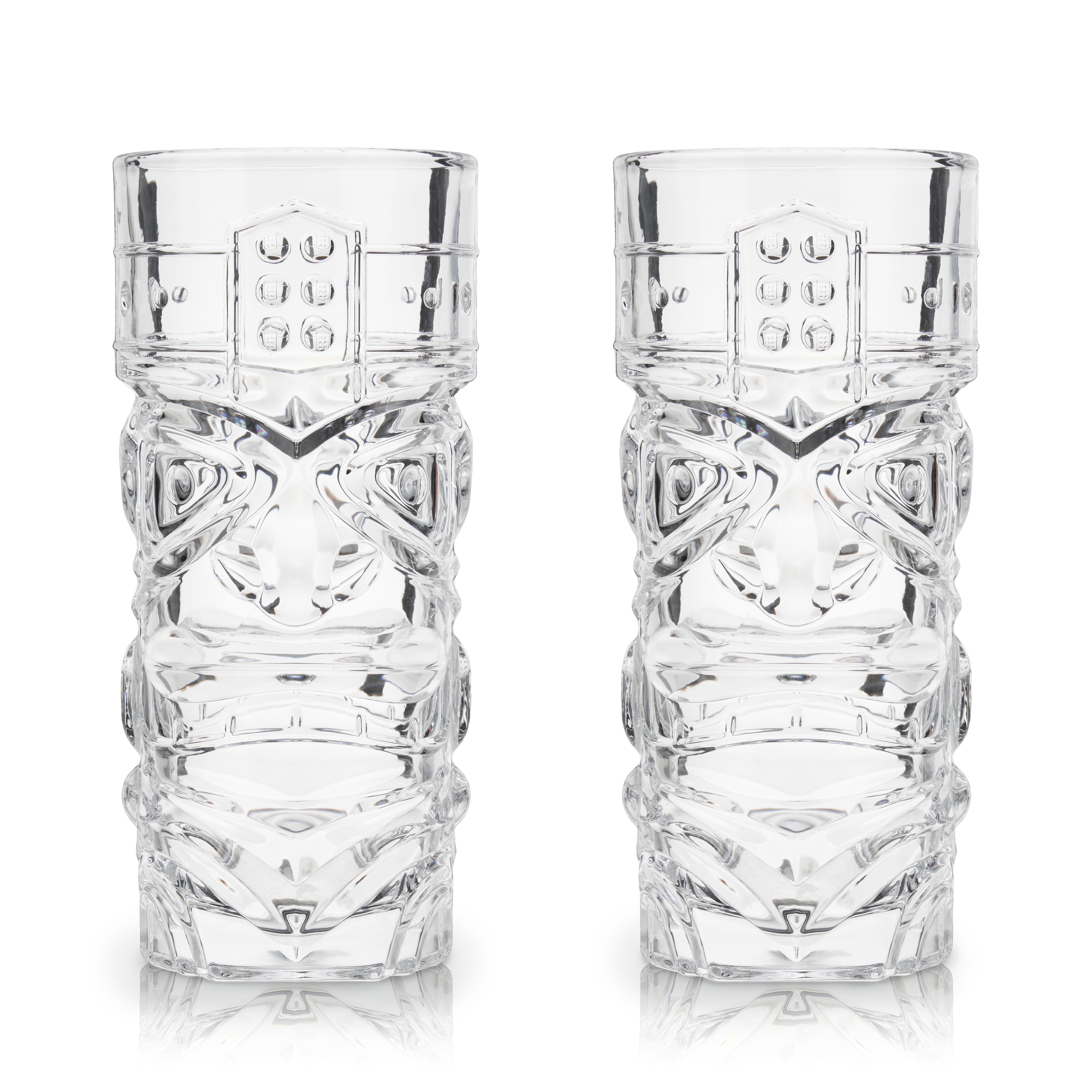 Pacific Crystal Tiki Glasses Set of 2 - Thumbnail 2