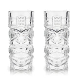 Pacific Crystal Tiki Glasses, Set of 2