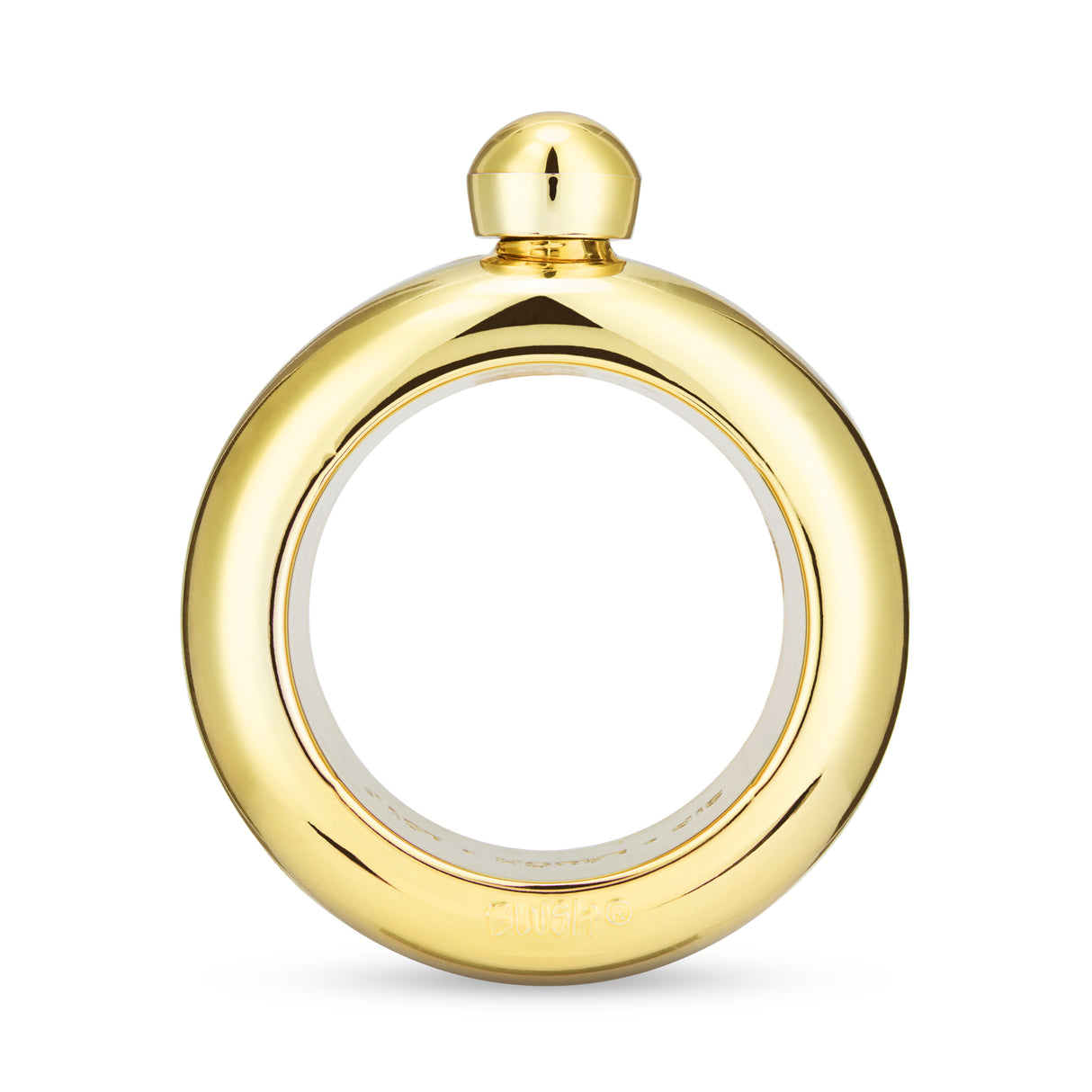 Bangle 3 oz Plastic Flask in Gold