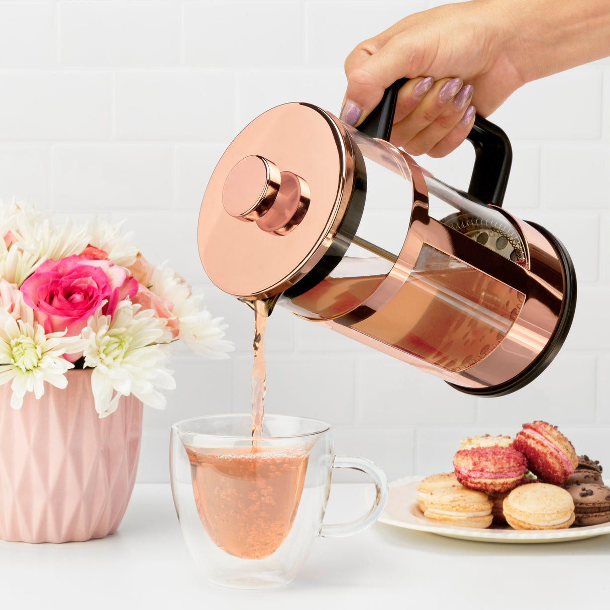 Piper Press Pot in Rose Gold