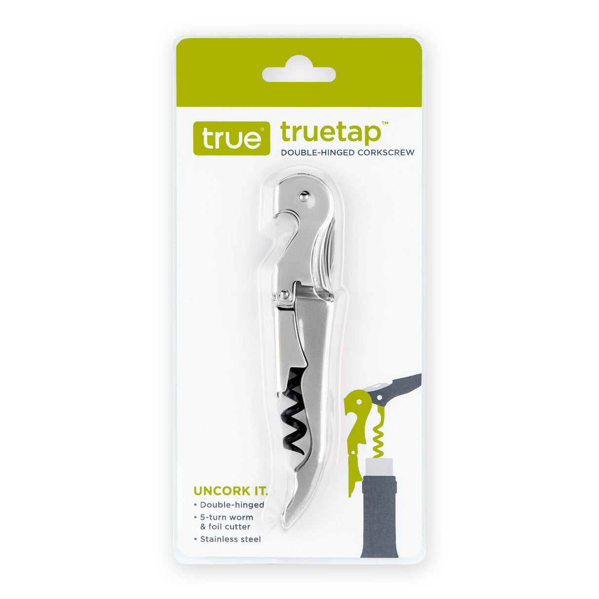 Truetap Waiter's Corkscrew in Stainless Steel