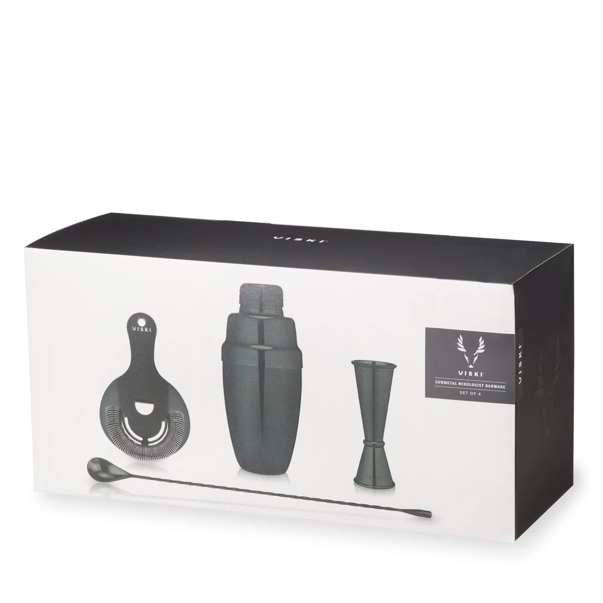 Warren 4-Piece Barware Set in Gunmetal