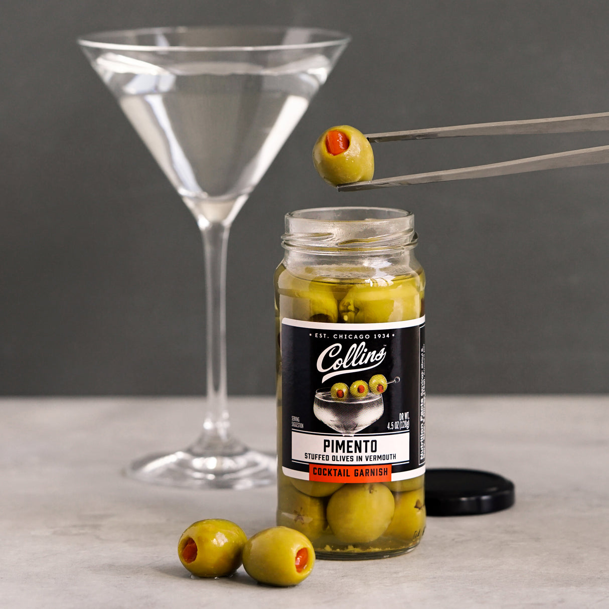 Pimento Stuffed Olives in Vermouth , 5 oz