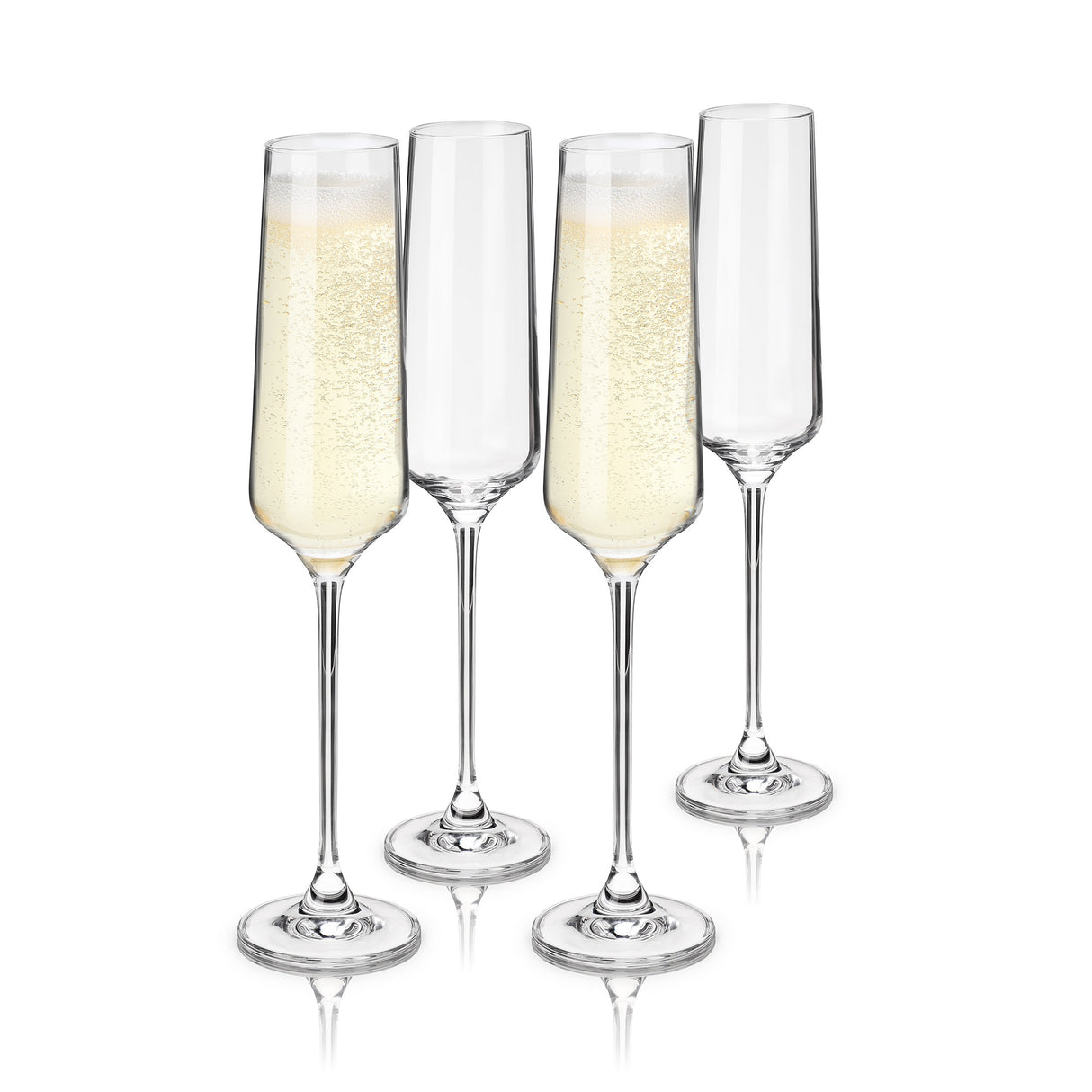 Reserve Inez Crystal Champagne Flutes, Set of 4