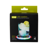 LED Multicolor Coasters, Set of 4