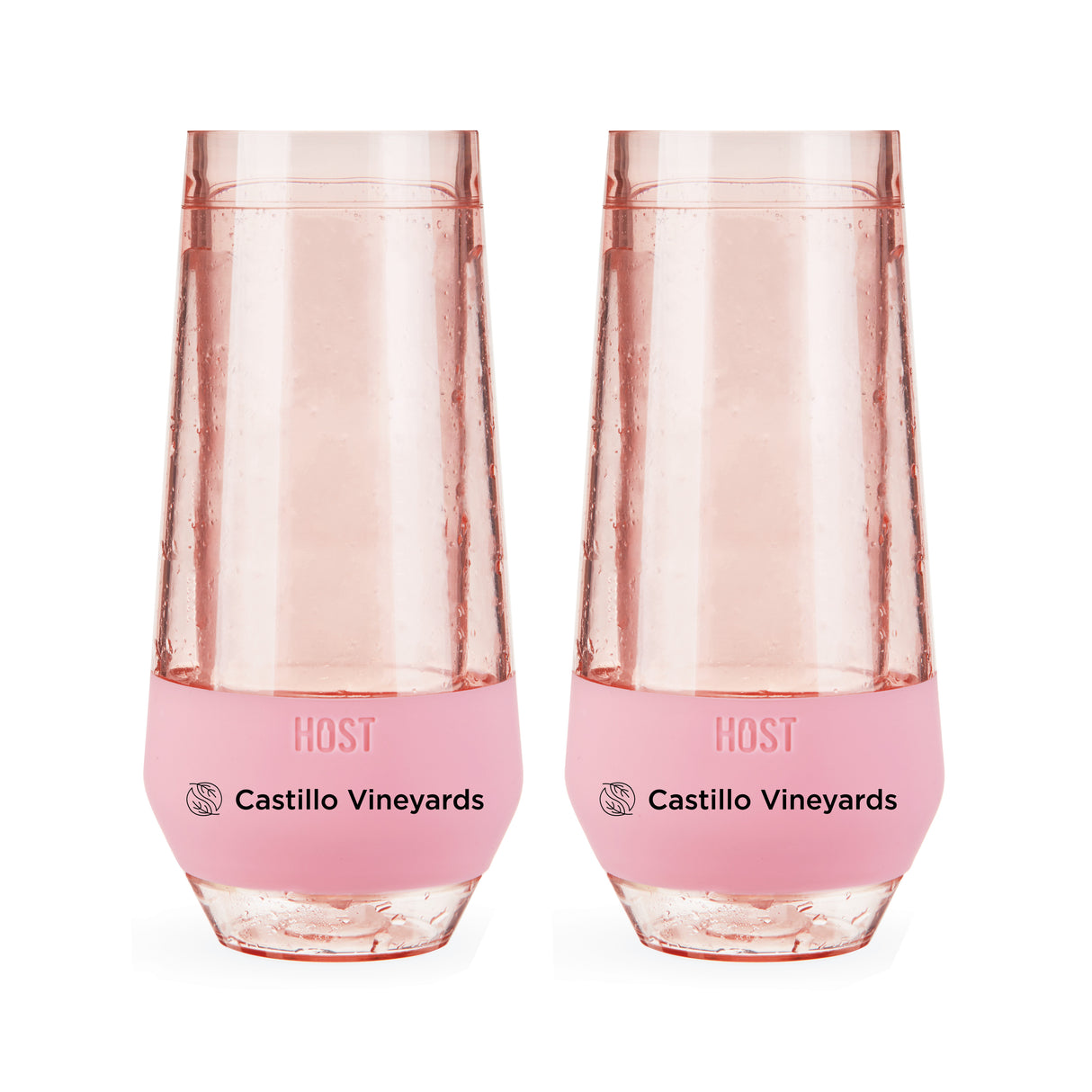 Champagne FREEZE Cooling Cup in Tinted Blush, Set of 2